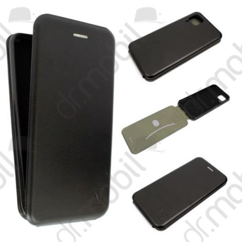 Tok ívelt Vennus Elegance Flexi, Samsung Galaxy S21 Ultra (SM-G998) 5G (flip, rejtett mágneses zár, lefelé nyíló, bankkártya tartó) fekete